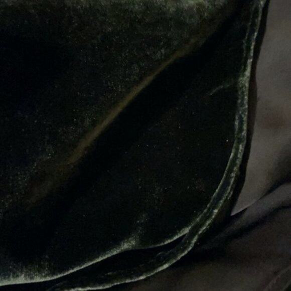 Helmut Lang Satin paneled velvet dress forest green size 4 - Picture 5 of 12